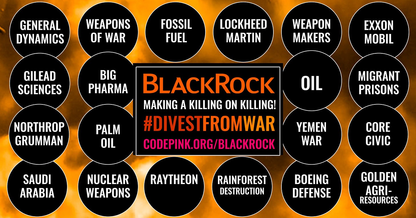 BlackRock: Divest From War Campaign - CODEPINK - Women for Peace