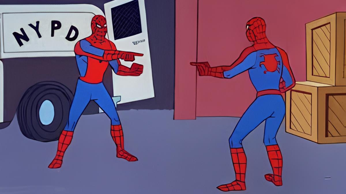 meme de spiderman para indicar que soy yo