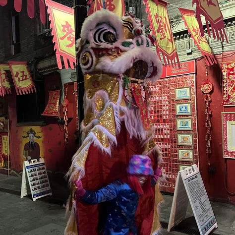 Chinatown, street murals, Chinese menu