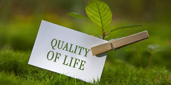 Who cares about the quality of life when you work so much you have no life...;-)