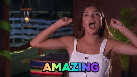 A woman saying amazing A woman saying amazing