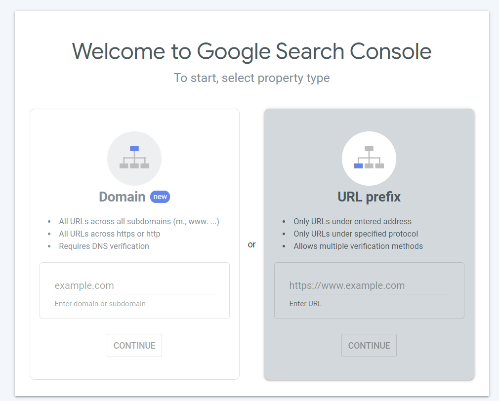 Search Console Add Property