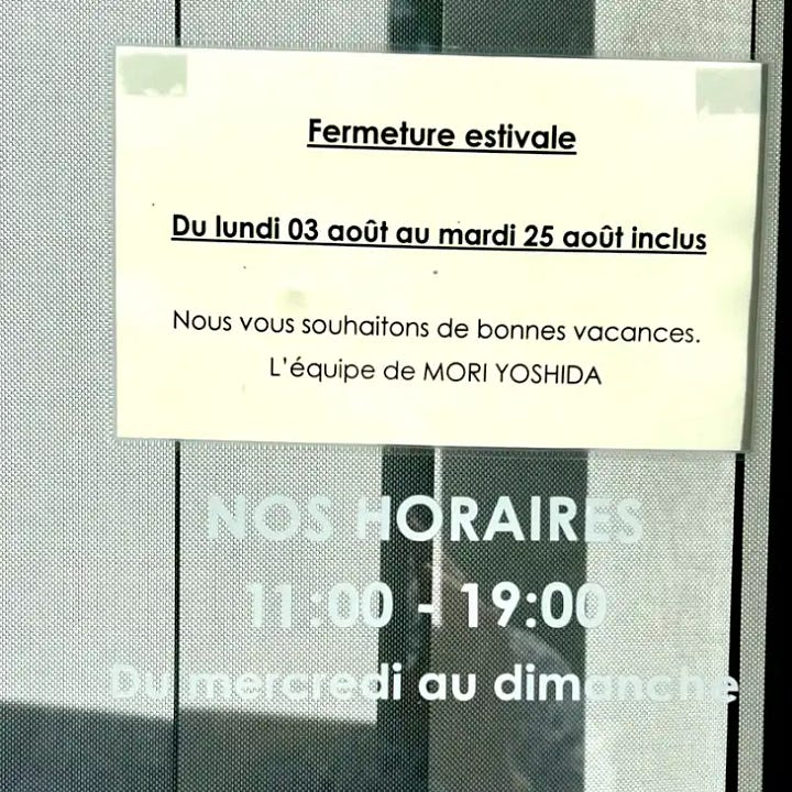 Photos of notices in shop windows informing customers that they will be closed over the summer