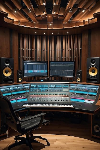 Premium Photo | Create a beautiful modern music production studio