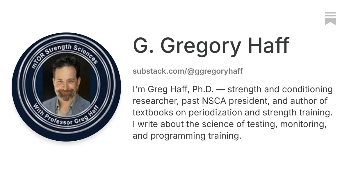 G. Gregory Haff | Substack