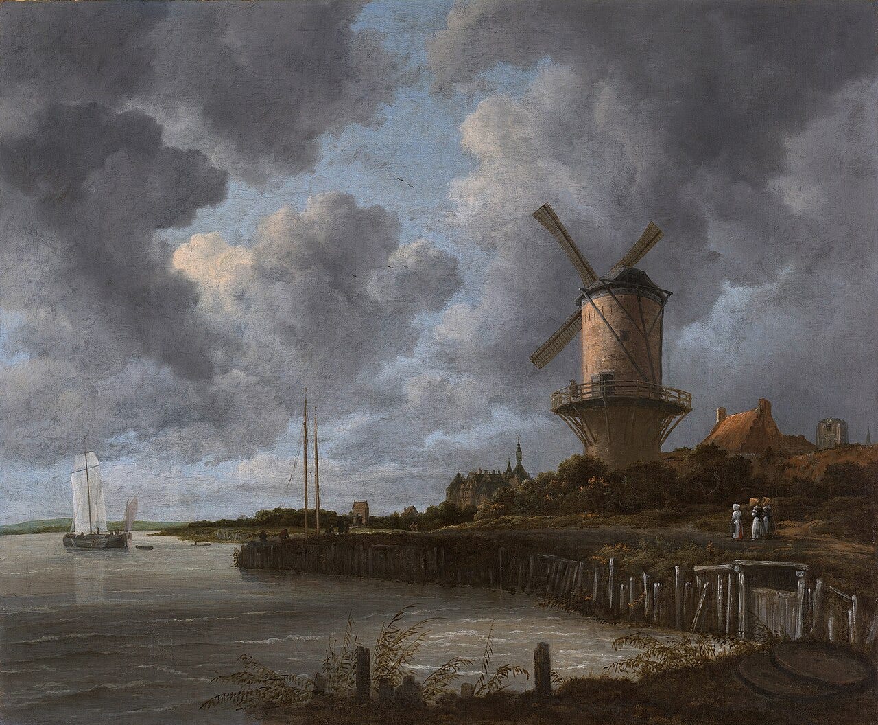 Jacob van Ruisdael, The Windmill at Wijk bij Duurstede, about 1670 Jacob van Ruisdael, The Windmill at Wijk bij Duurstede, about 1670