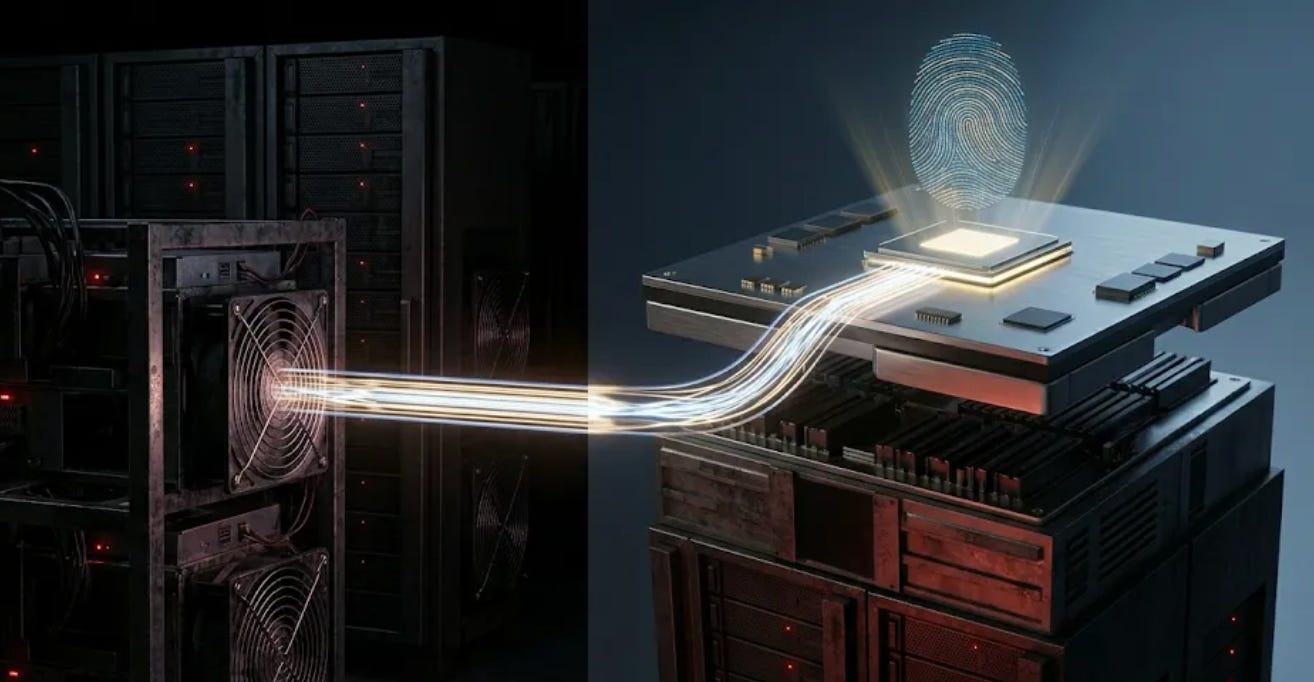 Bitcoin used hardware to prove work. InterLink uses hardware to prove personhood.
