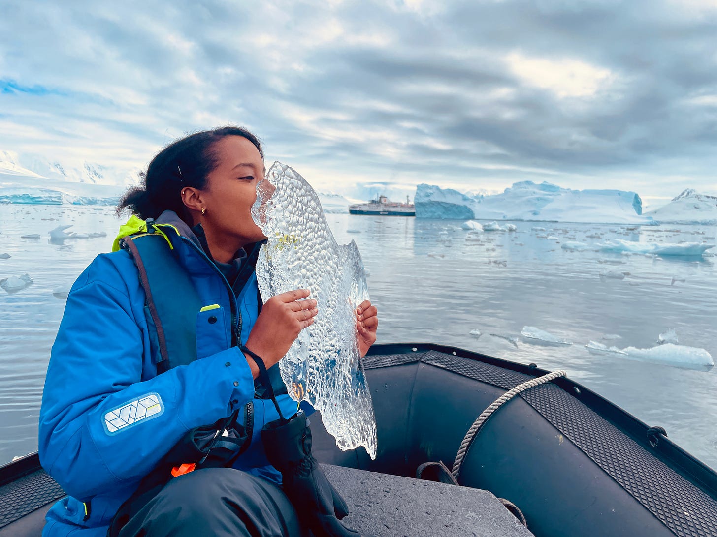Solo female traveler in Antartica