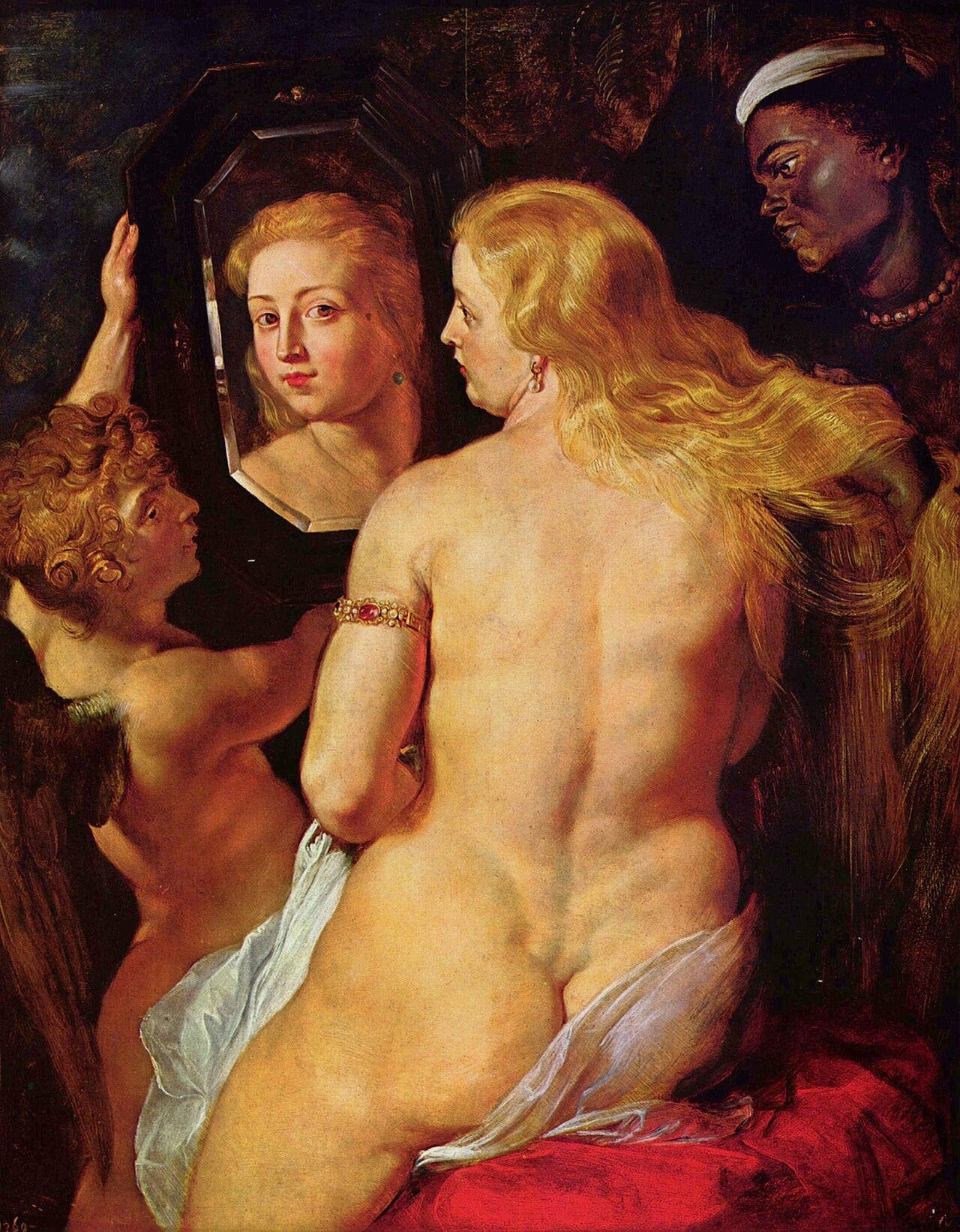 Venus seen from behind, her face in a mirror, Rubens Venus seen from behind, her face in a mirror, Rubens
