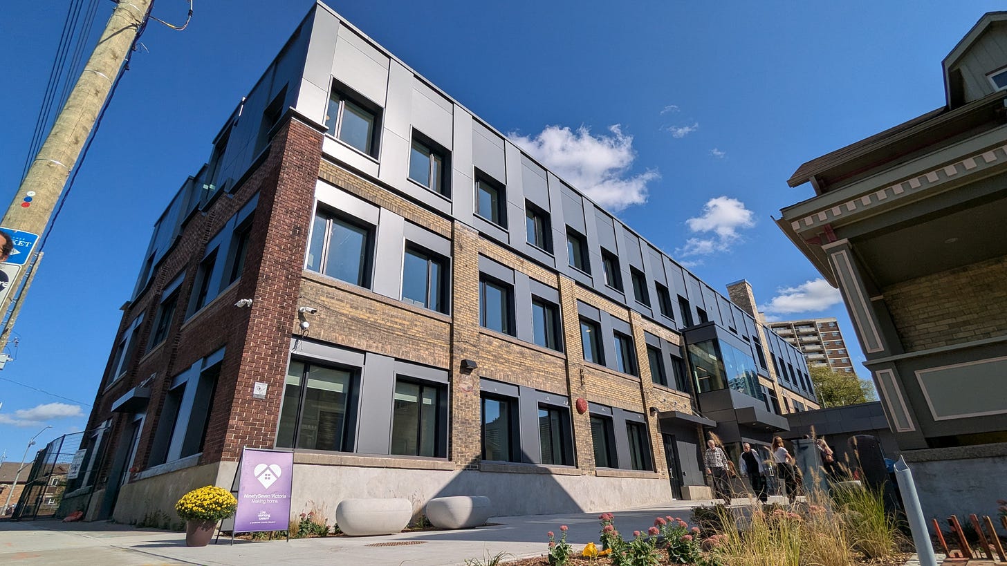 The now-completed 97 Victoria St housing project from the Working Centre