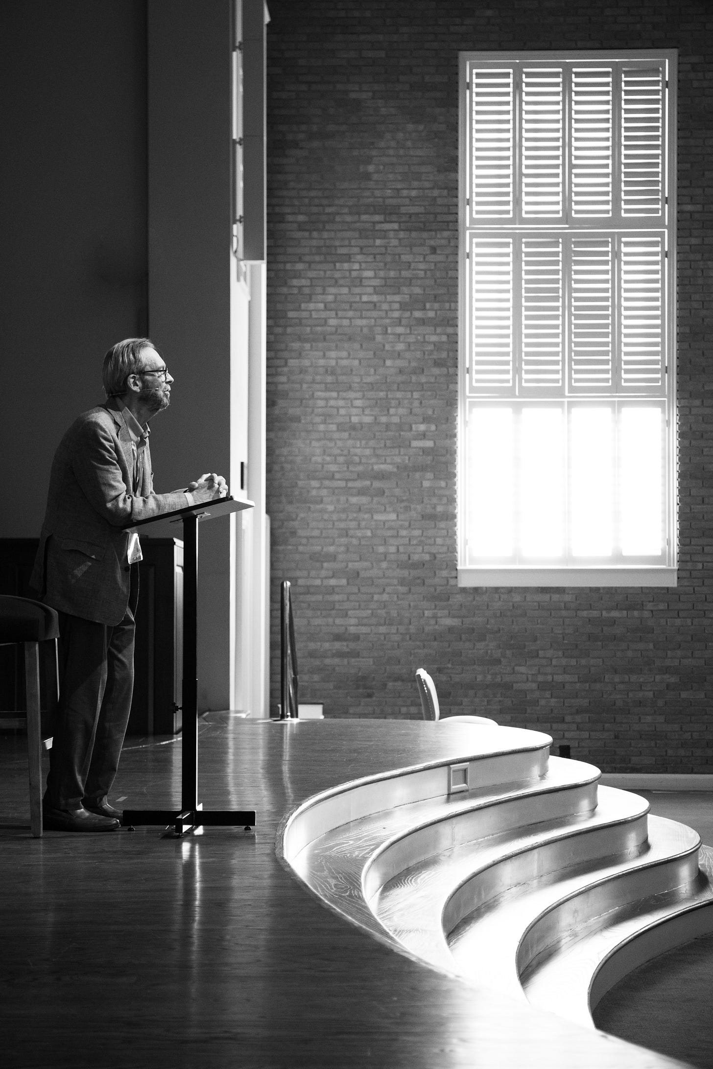 Richard Hays giving a keynote address at the 2024 CenterPeace Conference.