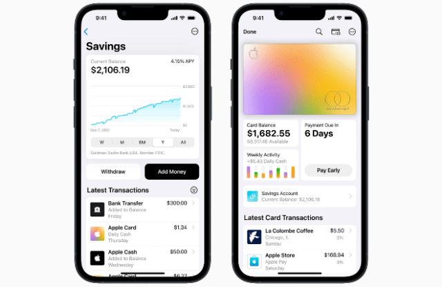 Apple Card users can choose to grow their Daily Cash rewards by automatically depositing their Daily Cash into a high-yield Savings account from Goldman Sachs.
