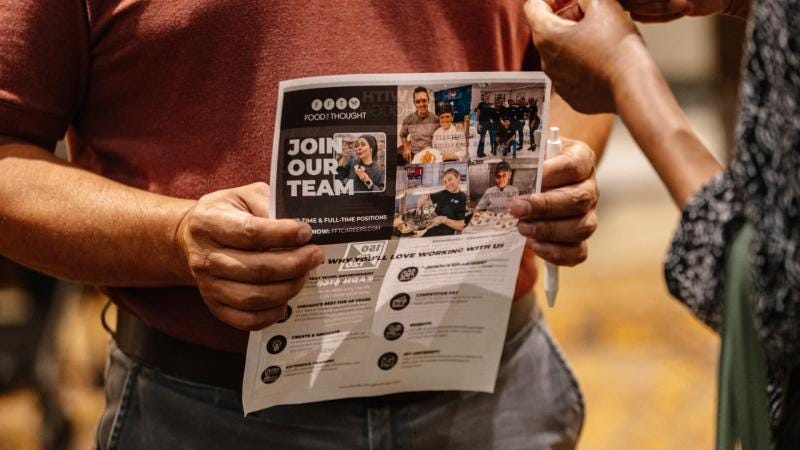 Payrolls rose 22,000 in August, less than expected in further sign of hiring slowdown