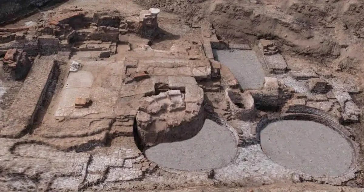 View of the newly discovered bath complex. Credit: Ministry of Tourism and Antiquities View of the newly discovered bath complex. Credit: Ministry of Tourism and Antiquities
