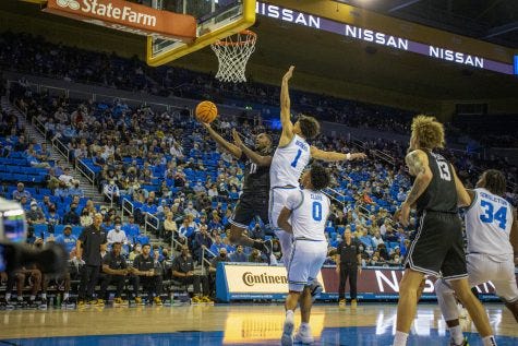 11/15/2021 Joel Murray looking to score against UCLA in the Pauley Pavillion 11/15/2021 Joel Murray looking to score against UCLA in the Pauley Pavillion