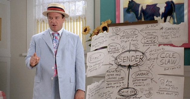 tom arnold in a straw hat explaining a conspiracy theory using a complicated chart tom arnold in a straw hat explaining a conspiracy theory using a complicated chart