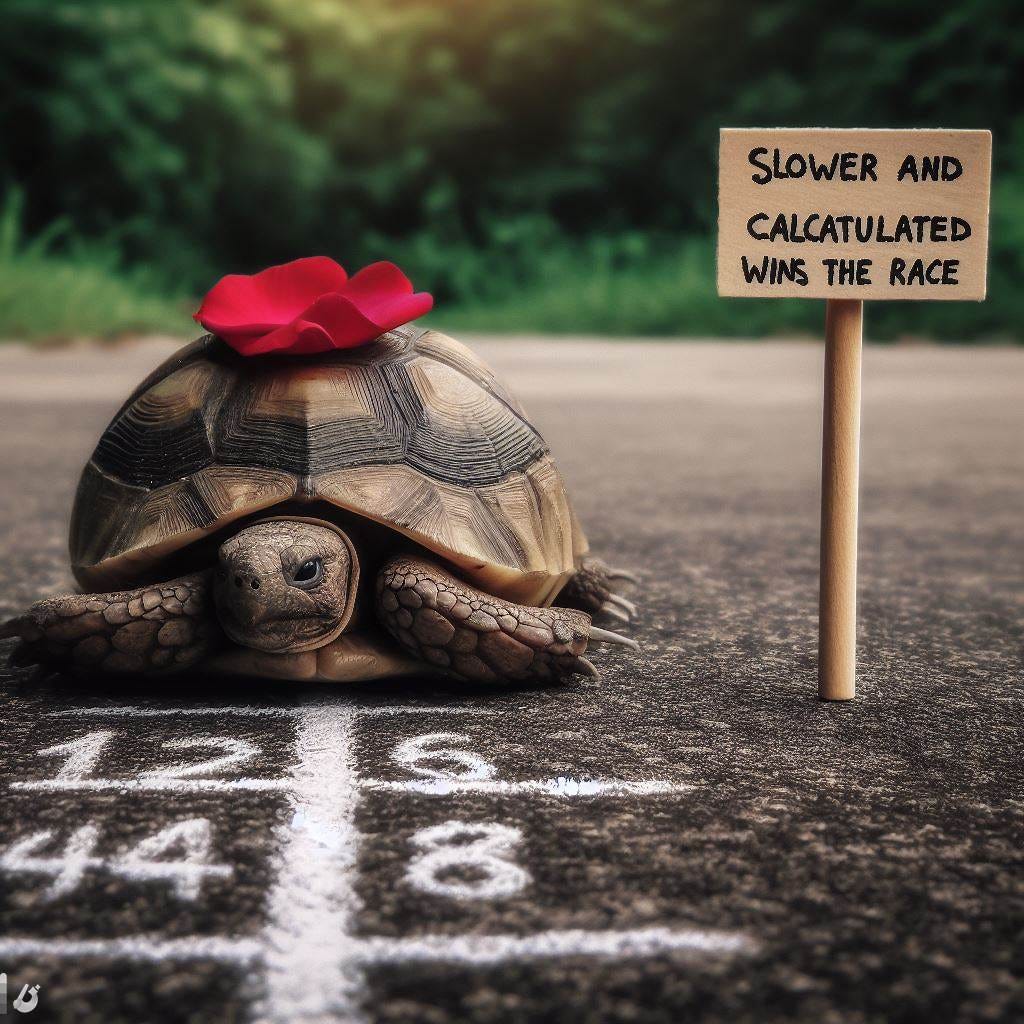 Slower and more calculated