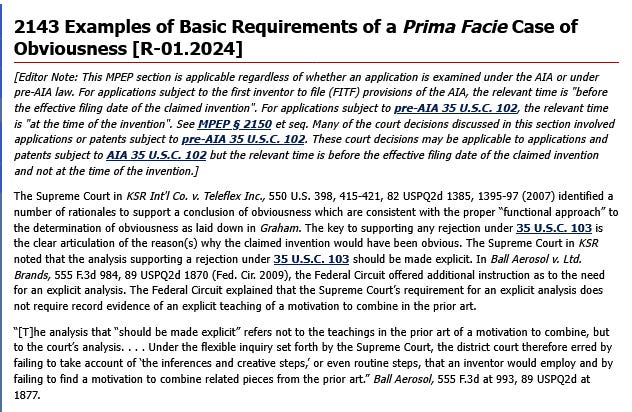 Peer Review - MPEP § 2143 - Examples of Basic Requirements of a Prima ...