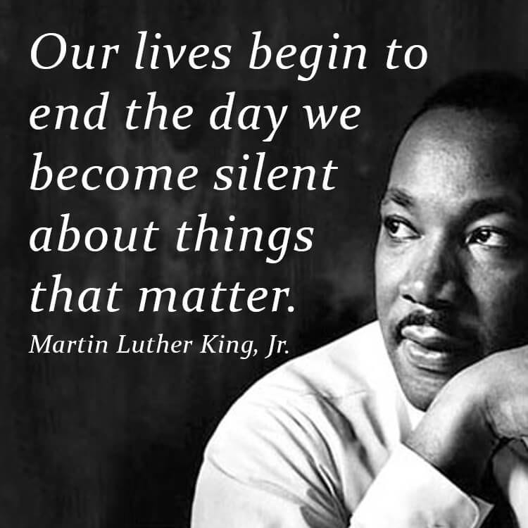 Our lives begin to end | Martin luther king jr quotes, King quotes, Mlk quotes