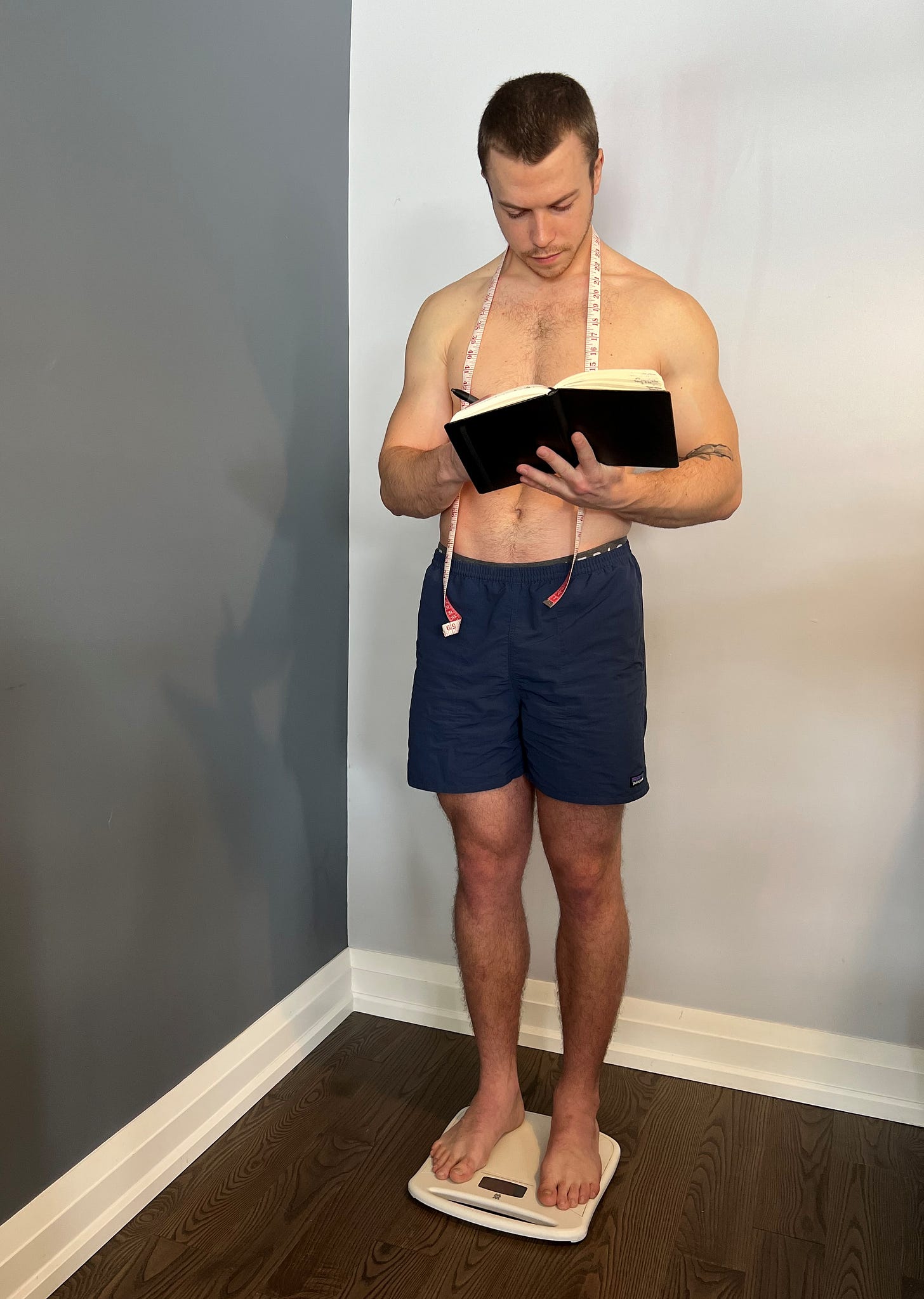 Caught candidly in the middle of my morning routine…