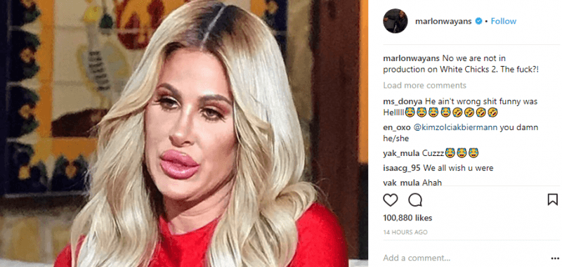 kim zolciak fires at marlon wayans white chicks comment on her image kim zolciak fires at marlon wayans white chicks comment on her image