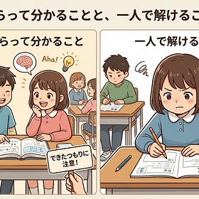 教えてもらって分かることと、一人で解けることは違う
