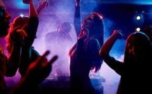 dancing in a cruiseship nightclub