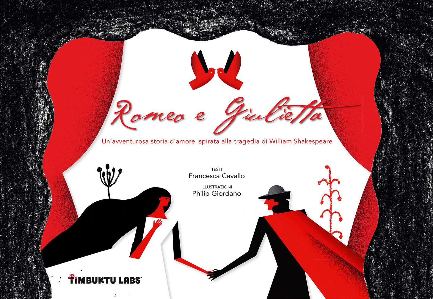 Romeo e Giulietta”, Timbuktu Labs, White Star – “Amleto”, Salani – “La  Tempesta”, Lapis – GiGi Il Giornale dei Giovani Lettori