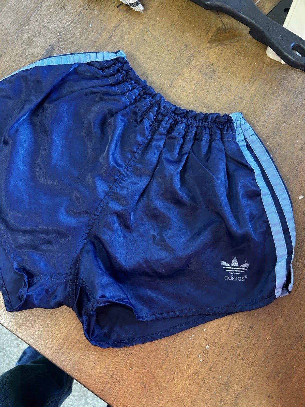 Adidas Nylon Sprinter Shorts 80’s Glanz Vintage Size M  - Picture 1 of 8