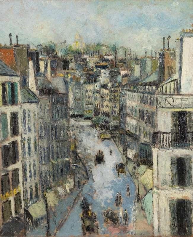 Rue Lepic In Montmartre Ca. 1909-10 by Maurice Utrillo oil painting  reproduction for sale