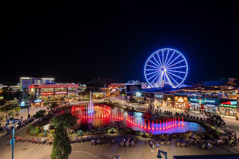 The Island at Pigeon Forge aerial view