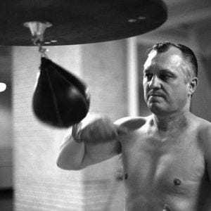 Former Governor of Alaska, Walter J. Hickel in his boxing days.