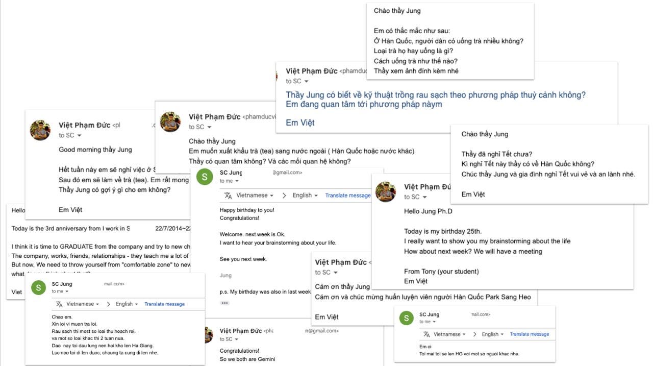 Có thể là hình ảnh về văn bản cho biết 'Chào Jung Quốc, uống uống Việt nhiều không? Đức Phạm Đức phamducvi Good morning Jung biết kỹ thuật trồng sạch theo phương pháp thuy cảnh không? Em đang quan tâm phương pháp naym Thầy nghỉ mvề trà (tea). Em mong cho không? Hello Chào không? Jung English chưa? 22/7/2014~2 Translate message Phạm Quá»c không? comfortable otof new nhé. Jung Vietnamese birthday want English Phạm Đức Translate birthday week? my brainstorming lew have meeting life thảy ơn chúc mừng Việt Phạm EmViệt n@gmail.com Congratulations! neil.com>' Có thể là hình ảnh về văn bản cho biết 'Chào Jung Quốc, uống uống Việt nhiều không? Đức Phạm Đức phamducvi Good morning Jung biết kỹ thuật trồng sạch theo phương pháp thuy cảnh không? Em đang quan tâm phương pháp naym Thầy nghỉ mvề trà (tea). Em mong cho không? Hello Chào không? Jung English chưa? 22/7/2014~2 Translate message Phạm Quá»c không? comfortable otof new nhé. Jung Vietnamese birthday want English Phạm Đức Translate birthday week? my brainstorming lew have meeting life thảy ơn chúc mừng Việt Phạm EmViệt n@gmail.com Congratulations! neil.com>'