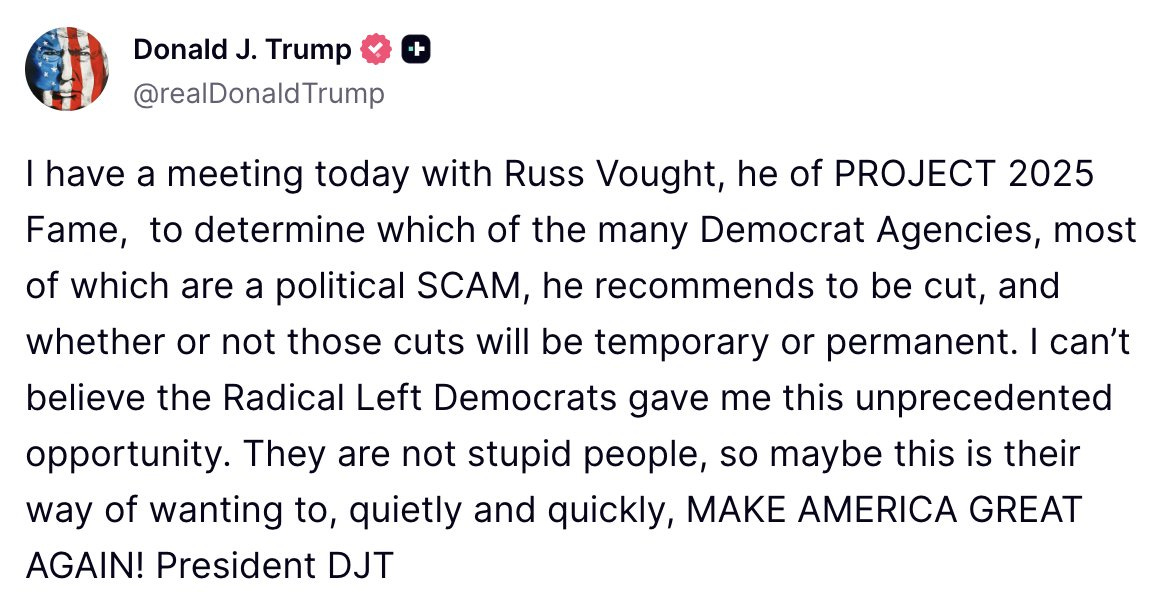 Kamala Harris on X: "This was always the plan. Project 2025 was Donald  Trump's blueprint to seize unchecked power within the federal government  and restrict Americans' freedoms. And he is implementing it
