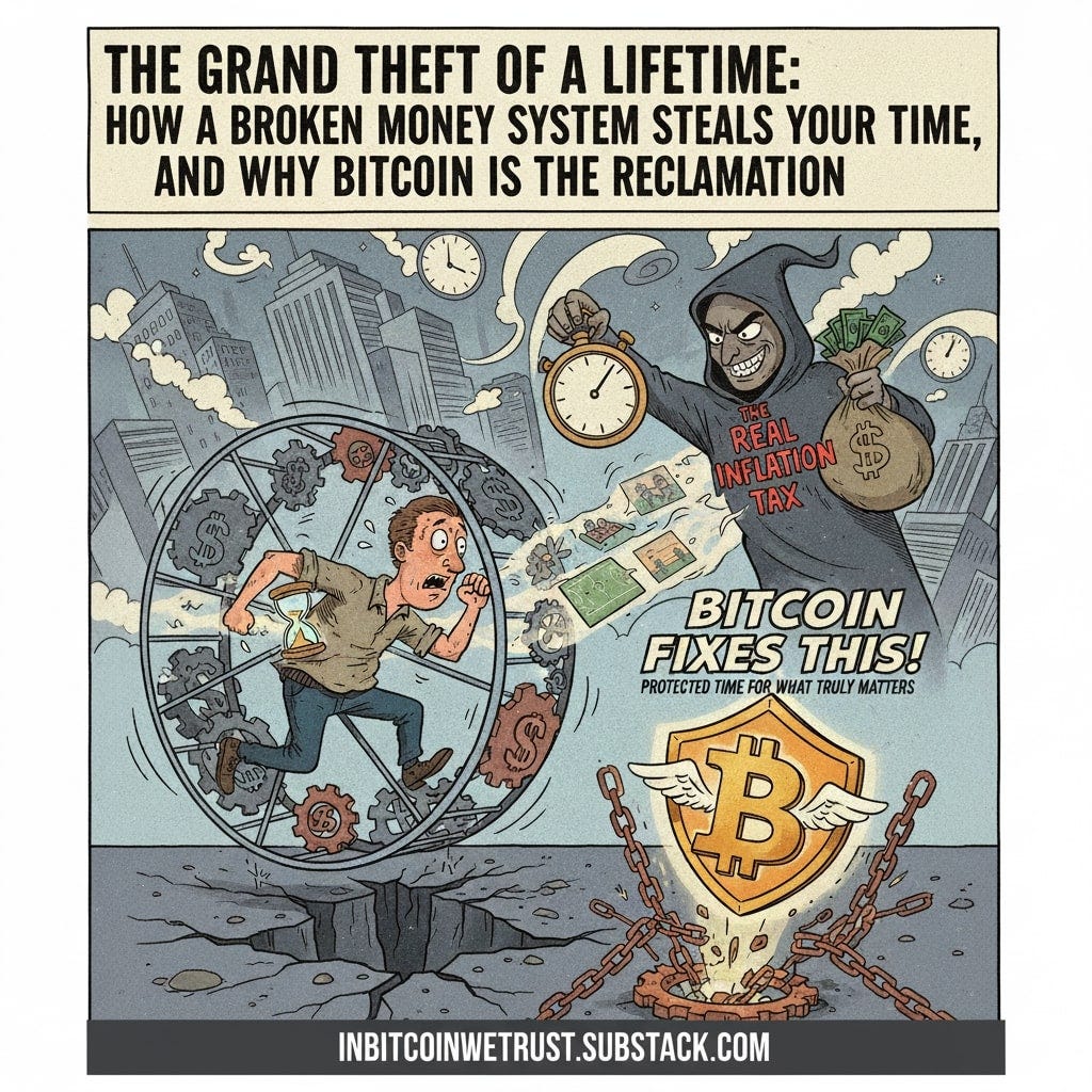 The Grand Theft of a Lifetime: How a Broken Money System Steals Your Time,  and Why Bitcoin is the Reclamation.