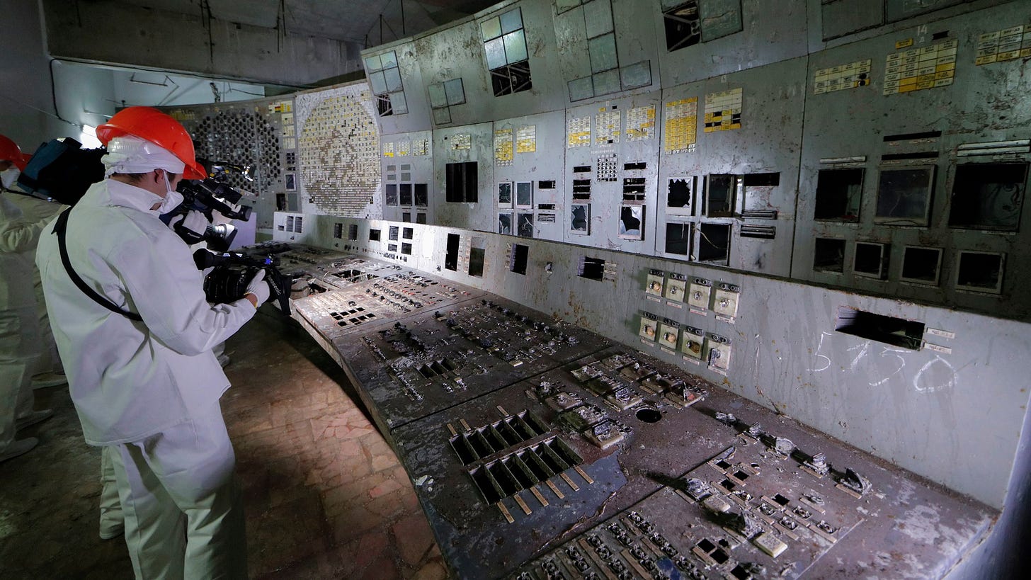 On Sept. 15, a group of journalists visited the control room of the Chernobyl nuclear power plant&#039;s reactor 4. 