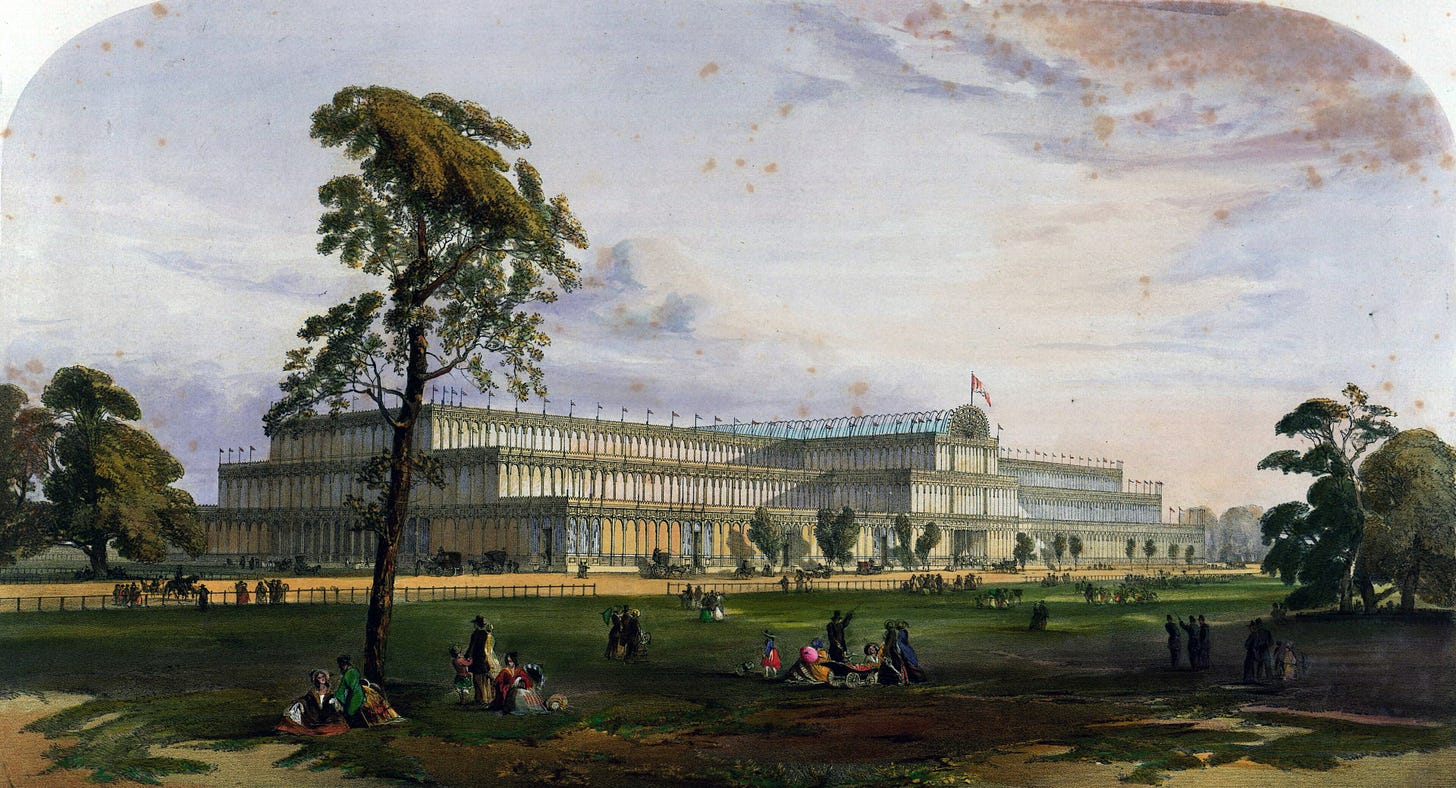 The Crystal Palace in Hyde Park, London, in 1851