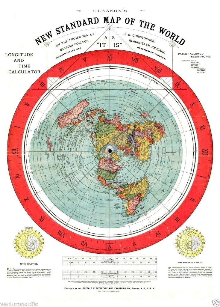 Image of "Gleason's New Standard Map of the World"
