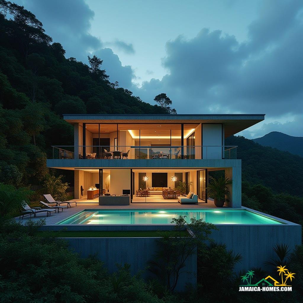 Modern luxury residential real estate, jamaica caribbean