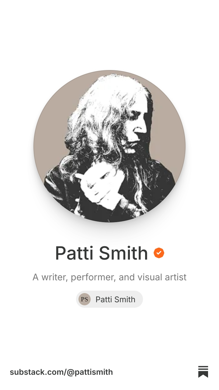Patti Smith | Substack