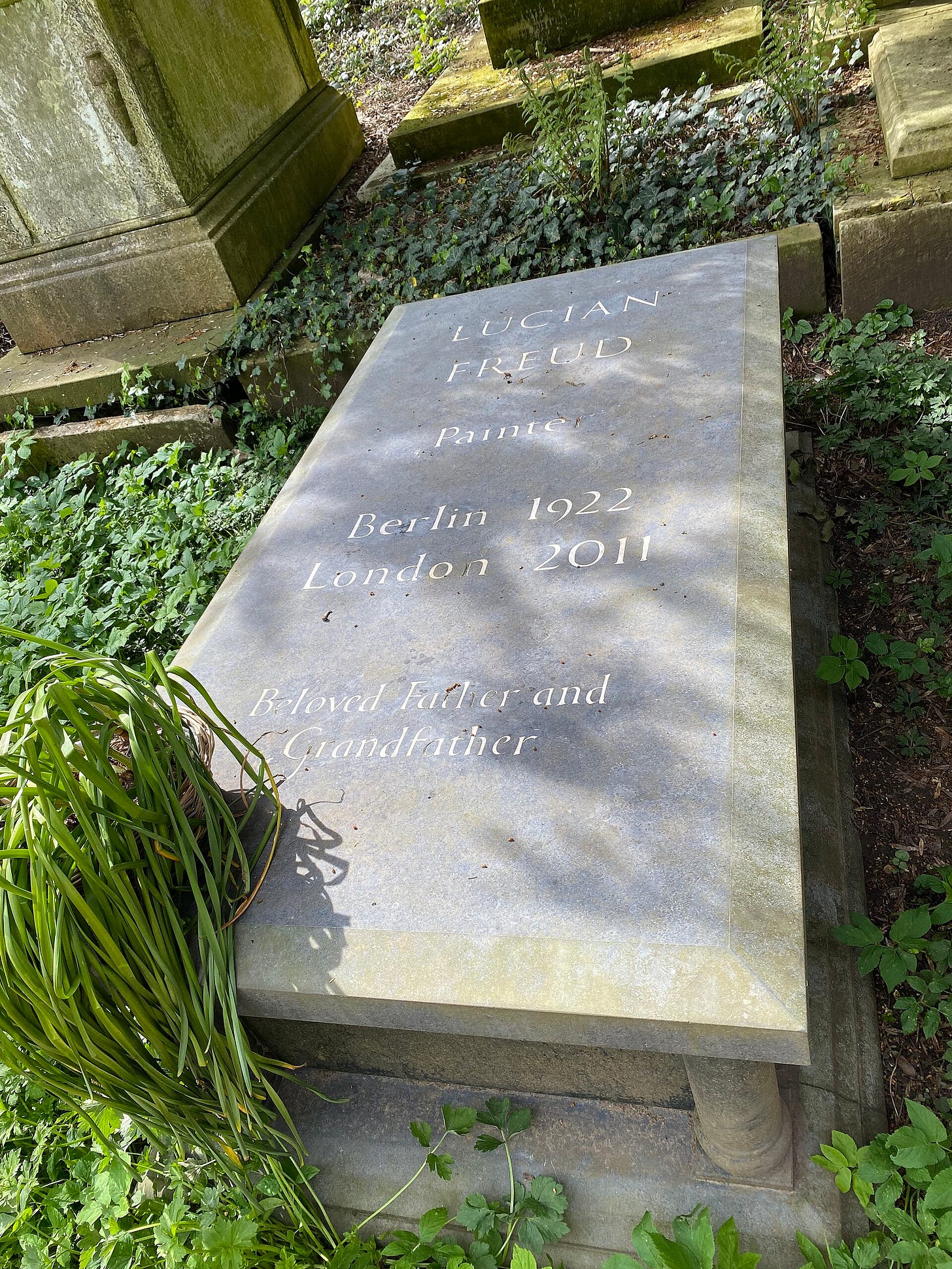 Grave of Lucian Freud, Highgate Cemetery, April 2024 Grave of Lucian Freud, Highgate Cemetery, April 2024