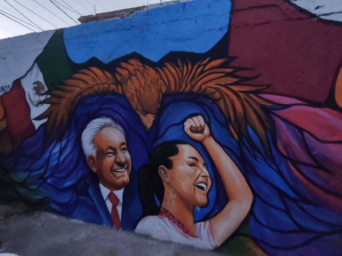 Develan mural en honor a AMLO y Claudia Sheinbaum en Mazatlán