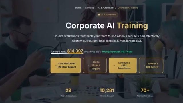 Real company charging $14,397 for a one-day Microsoft Copilot corporate training workshop Real company charging $14,397 for a one-day Microsoft Copilot corporate training workshop