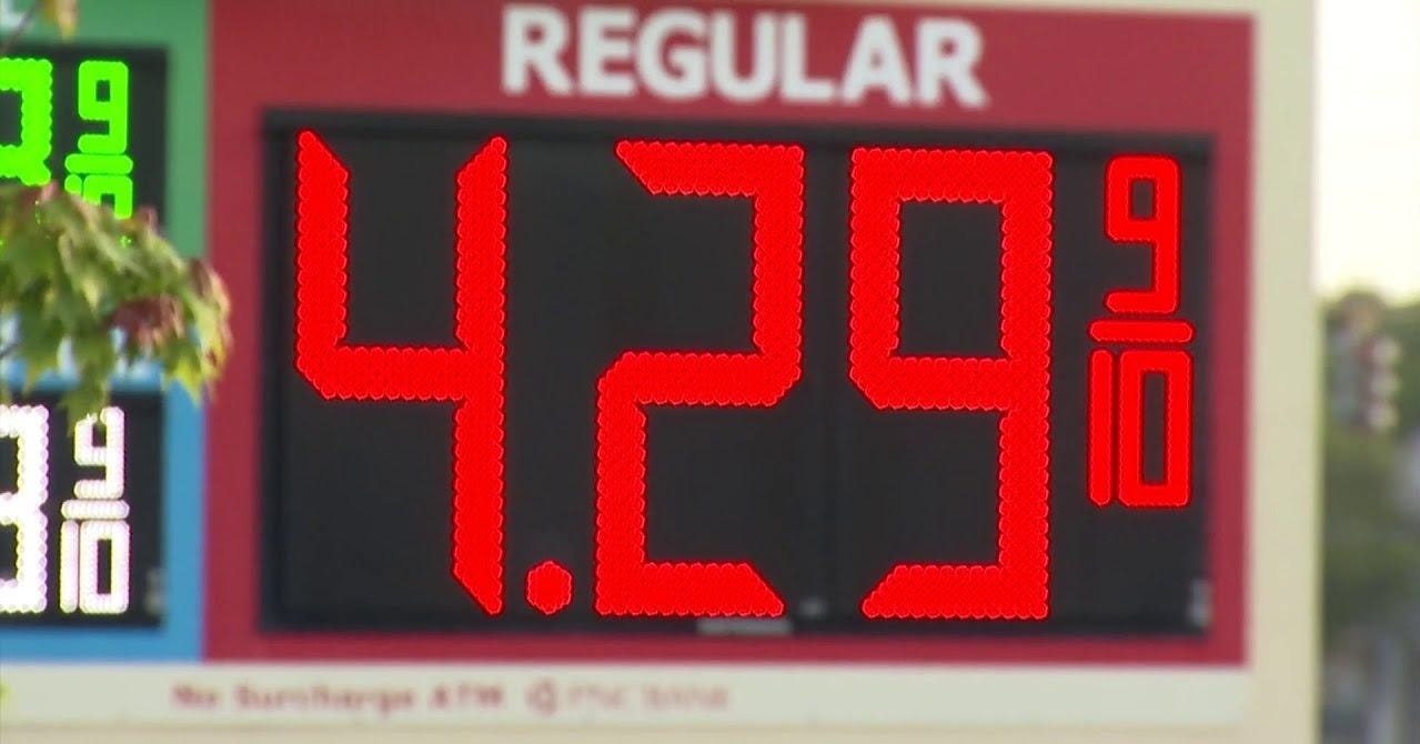 Gas prices top $4 a gallon in the US, the highest since 2022