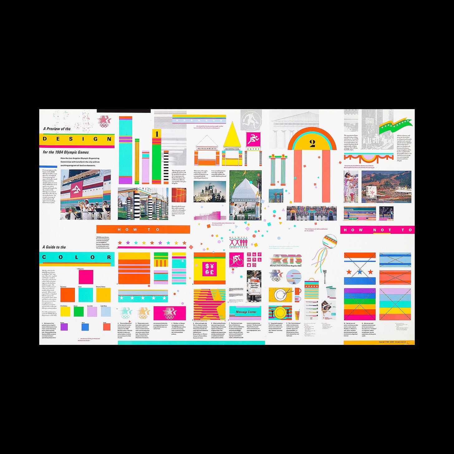 Design policy for the Los Angeles 1984 Olympic Games by Deborah Sussman