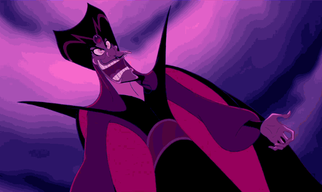 Jafar from Disney's Aladdin cackling maniacally Jafar from Disney's Aladdin cackling maniacally