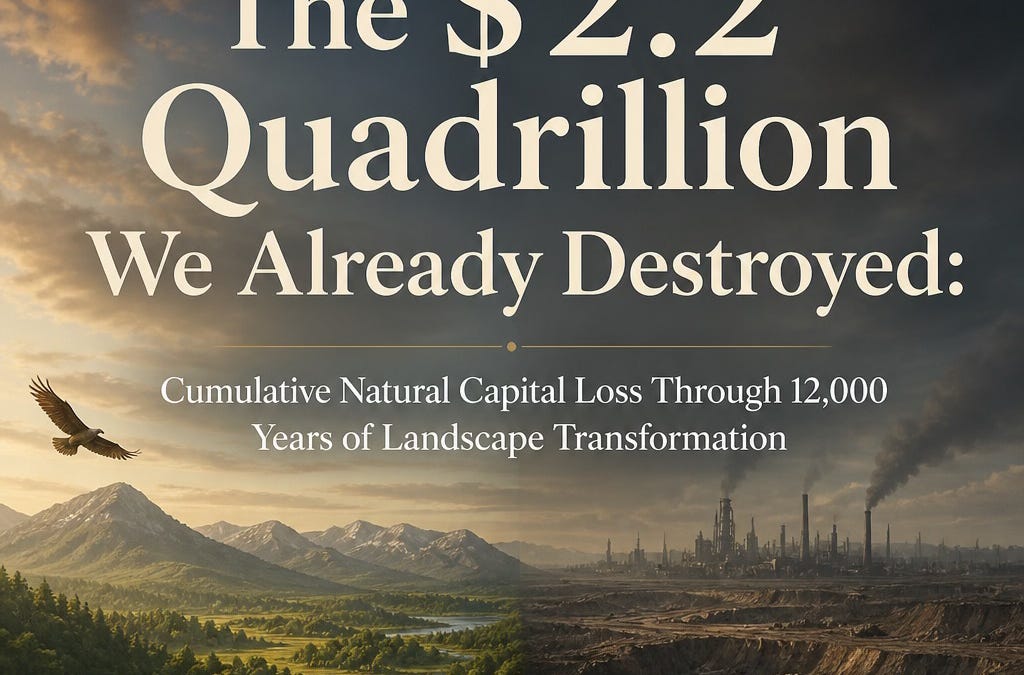 Humanity has already destroyed $2.2 quadrillion in natural capital