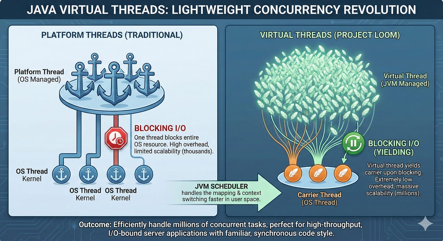 Virtual Threads in Java: A Practical Guide for Modern Concurrency