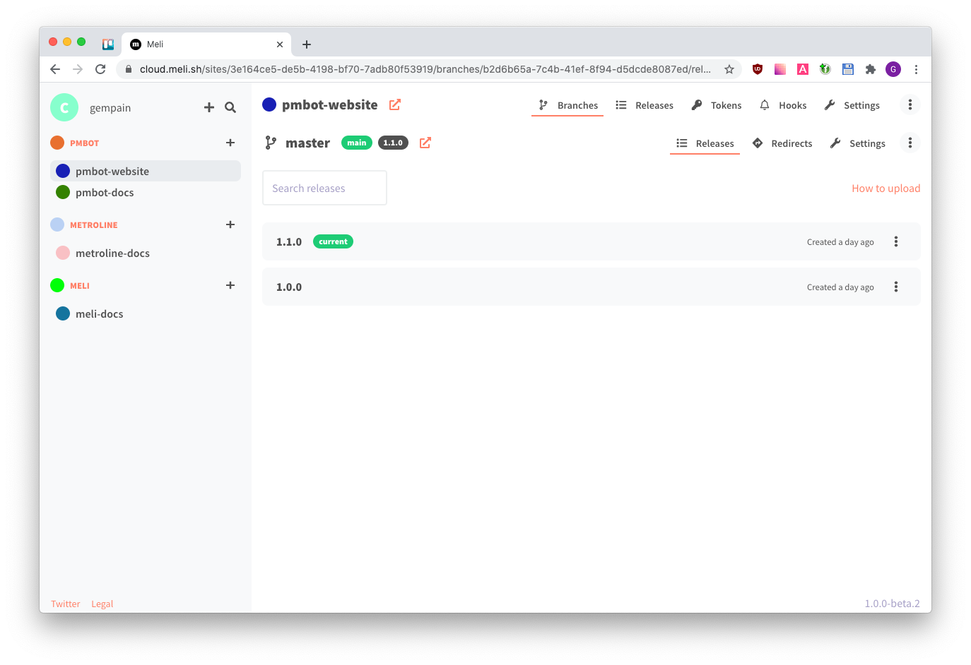 Meli demo screenshot Meli demo screenshot