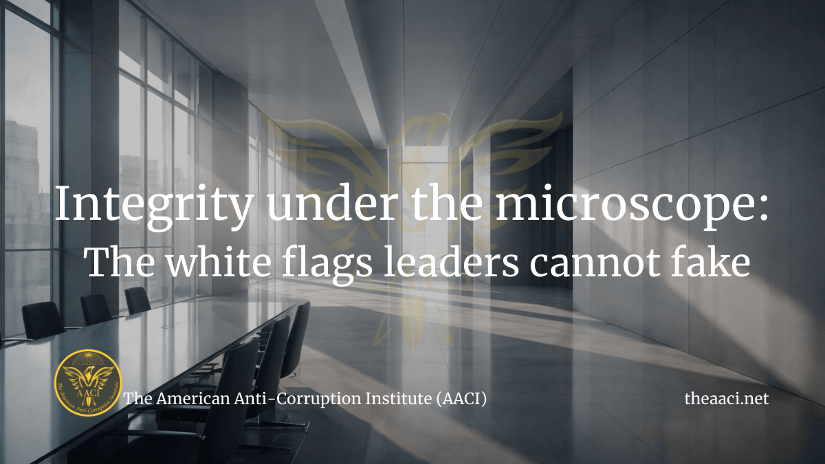 Integrity under the microscope: the white flags leaders cannot fake